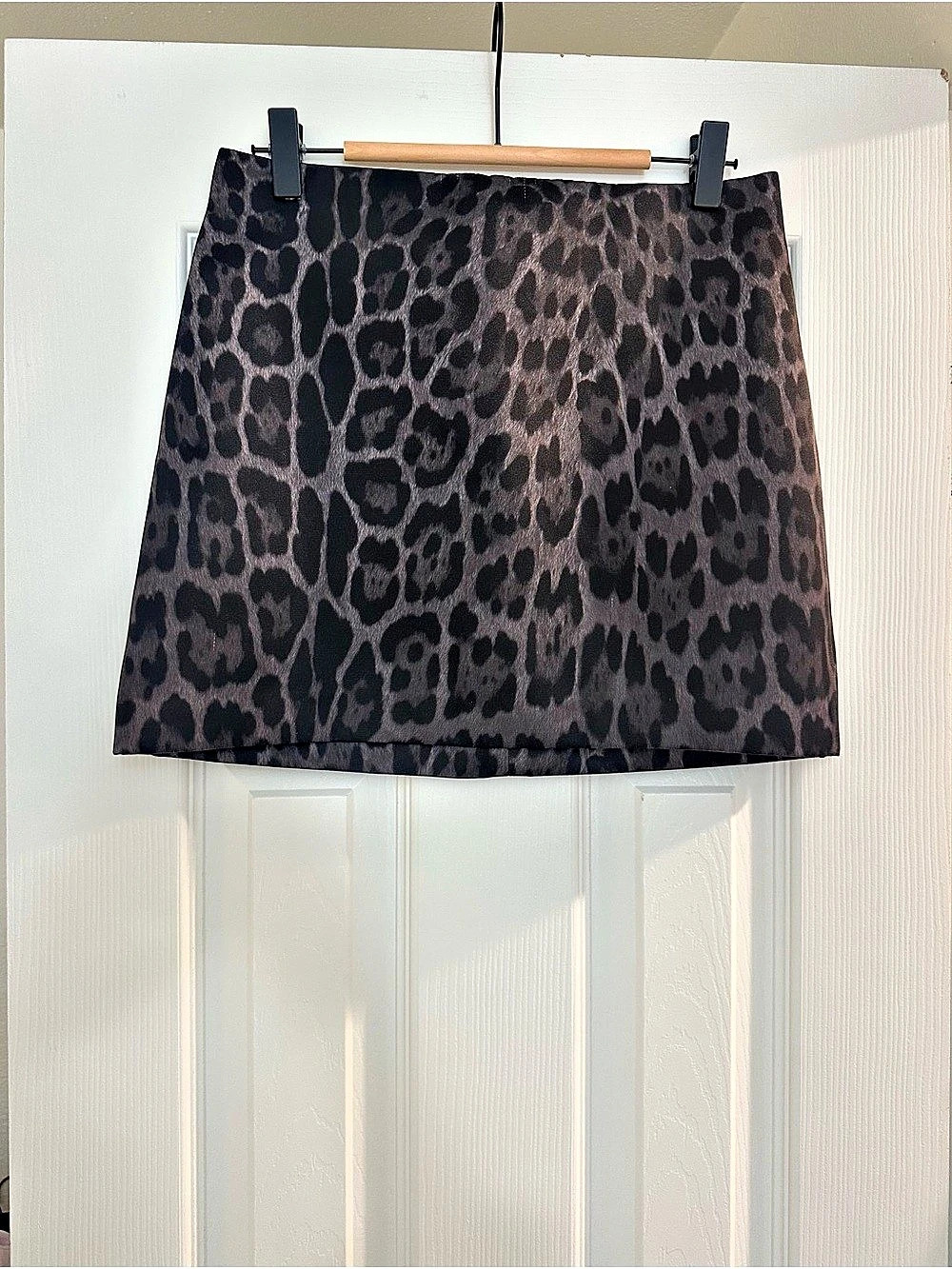 H&M Animal Print Mini Skirt in Brown & Black EU 34/2
